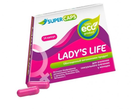 Возбуждающие капсулы Ladys Life - 14 капсул (0,35 гр.) - SuperCaps - купить с доставкой в Астрахани