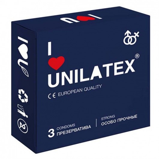 Ультрапрочные презервативы Unilatex Extra Strong - 3 шт. - Unilatex - купить с доставкой в Астрахани