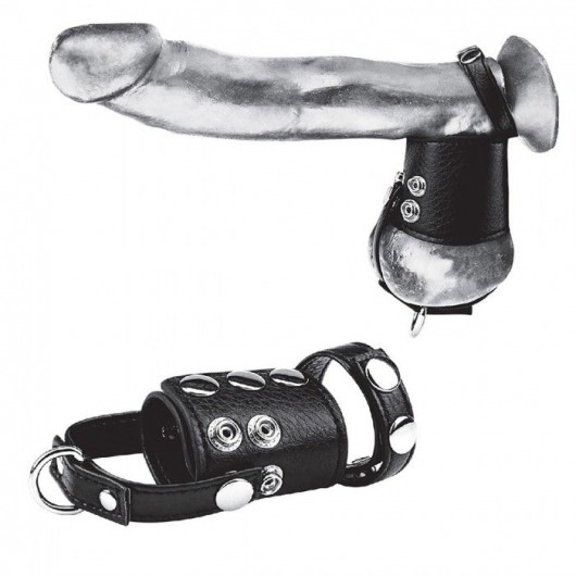 Кольцо на член и мошонку Cock Ring With 2  Ball Stretcher And Optional Weight Ring - BlueLine - в Астрахани купить с доставкой