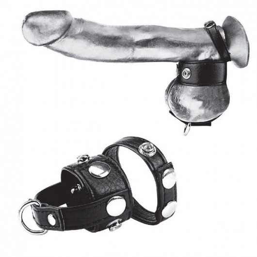 Утяжка для мошонки и пениса Cock Ring With 1  Ball Stretcher And Optional Weight Ring - BlueLine - купить с доставкой в Астрахани