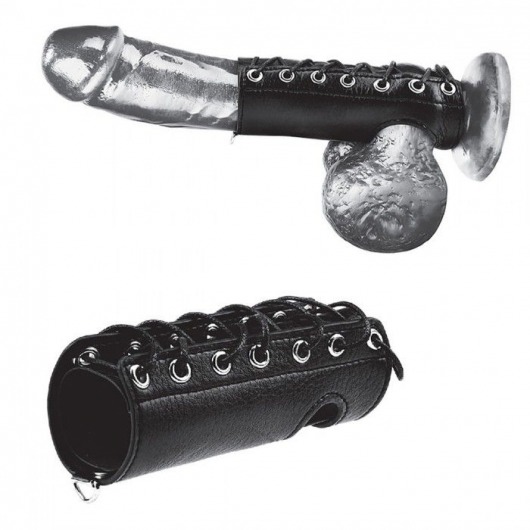 Сбруя на член на шнуровке 5  Cock Sheath - BlueLine - купить с доставкой в Астрахани