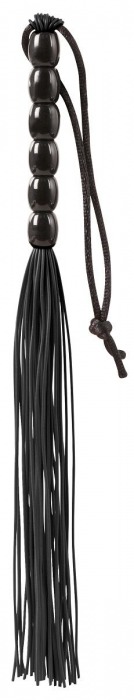 Чёрная мини-плеть из резины Rubber Mini Whip - 22 см. - Blush Novelties - купить с доставкой в Астрахани