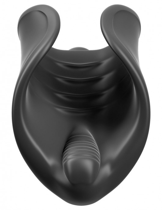 Чёрный мастурбатор Vibrating Silicone Stimulator с вибрацией - Pipedream - в Астрахани купить с доставкой