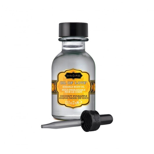 Масло для ласк с ароматом кокоса и ананаса Oil of Love Coconut Pineapple - 22 мл. - Kama Sutra - купить с доставкой в Астрахани