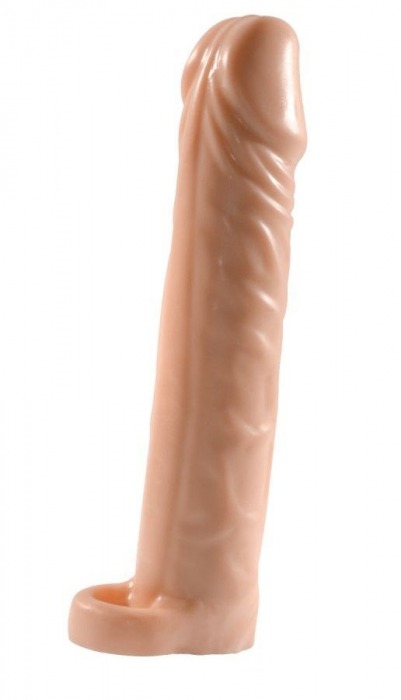 Телесная насадка-удлинитель Extension sleeve с подхватом - 17 см. - Sitabella - в Астрахани купить с доставкой