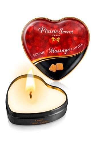 Массажная свеча с ароматом карамели Bougie Massage Candle - 35 мл. - Plaisir Secret - купить с доставкой в Астрахани