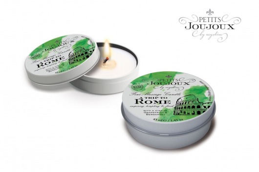 Массажная свеча Petits Joujoux Rome с ароматом грейпфрута и бергамота - 33 гр. - MyStim - купить с доставкой в Астрахани