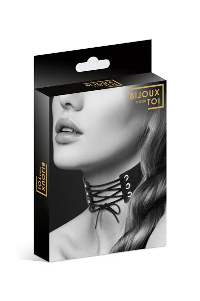 Оригинальный ошейник-чокер со шнуровкой - Bijoux Pour Toi - купить с доставкой в Астрахани