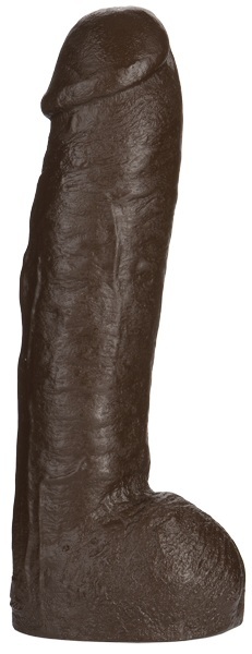 Большая насадка для трусиков Vac-U-Lock Realistic Hung - 31,7 см. - Doc Johnson - купить с доставкой в Астрахани