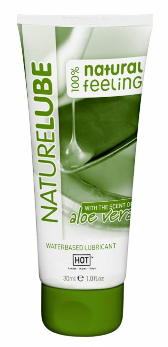 Смазка на водной основе с алоэ вера Nature Lube - 30 мл. - HOT - купить с доставкой в Астрахани