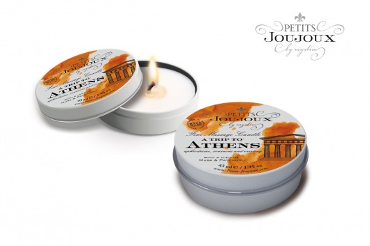 Массажная свеча Petits Joujoux Athens с ароматом муската и пачули - 33 гр. - MyStim - купить с доставкой в Астрахани
