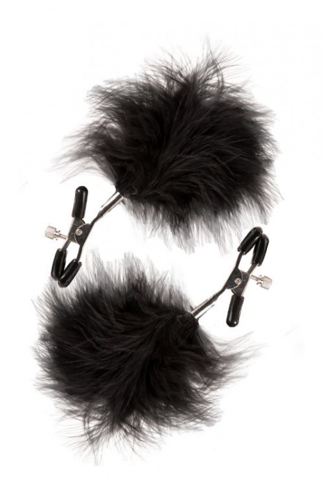 Зажимы для сосков с пухом FEATHERED NIPPLE CLAMPS - Blush Novelties - купить с доставкой в Астрахани
